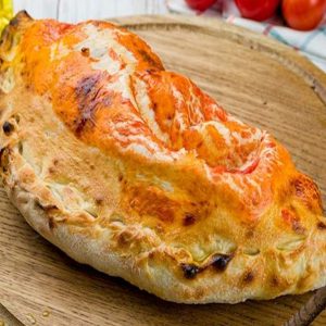 Pizza Calzone with sausage, mushrooms, pickles and mozzarella 25sm/380gr