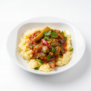 Свинско по ловджийски с картофено пюре